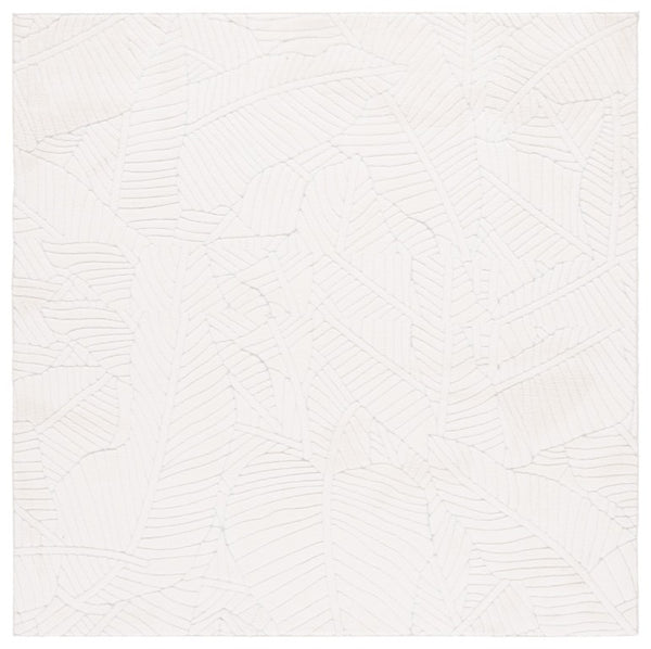 Safavieh Versaillies Floral Ivory Polyester Runner Rug for Hallways and Entryways Soft Pile 6'-0" x 6'-0" (Square) VRS655A-6SQ