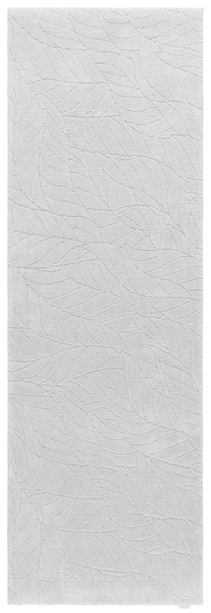Safavieh Versaillies Floral Botanical Runner Rug Soft Grey Polyester Weave for Hallways 2'-6" x 8'-0" VRS658F-28
