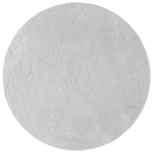 Safavieh Versaillies Floral Botanical Runner Rug Soft Grey Polyester Weave for Hallways 6'-0" x 6'-0" - Round VRS658F-6R