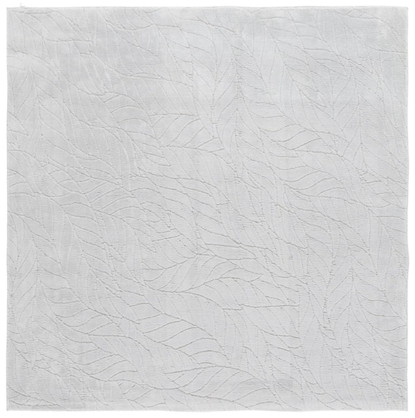 Safavieh Versaillies Floral Botanical Runner Rug Soft Grey Polyester Weave for Hallways 6'-0" x 6'-0" - Square VRS658F-6SQ
