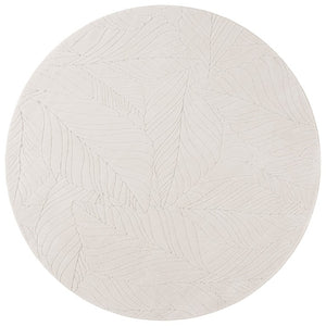 Safavieh Versaillies Floral Runner Rug Ivory Power Loomed Polyester for Hallway Entryway Use 6'-0" x 6'-0" - Round VRS659A-6R