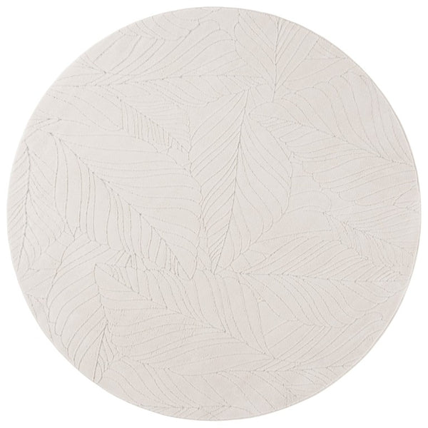 Safavieh Versaillies Floral Runner Rug Ivory Power Loomed Polyester for Hallway Entryway Use 6'-0" x 6'-0" - Round VRS659A-6R