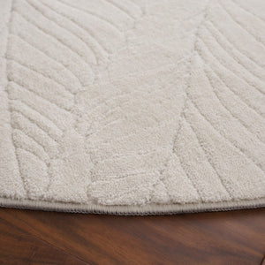Safavieh Versaillies Floral Runner Rug Ivory Power Loomed Polyester for Hallway Entryway Use 6'-0" x 6'-0" - Round VRS659A-6R