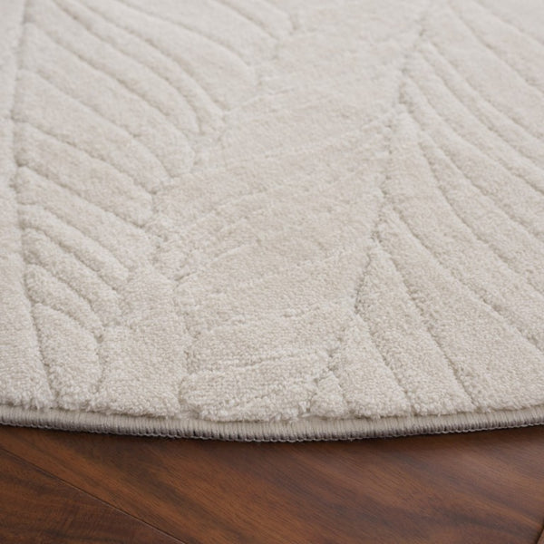 Safavieh Versaillies Floral Runner Rug Ivory Power Loomed Polyester for Hallway Entryway Use 6'-0" x 6'-0" - Round VRS659A-6R
