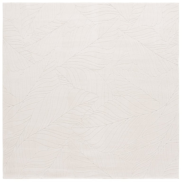 Safavieh Versaillies Floral Runner Rug Ivory Power Loomed Polyester for Hallway Entryway Use 6'-0" x 6'-0" - Square VRS659A-6SQ