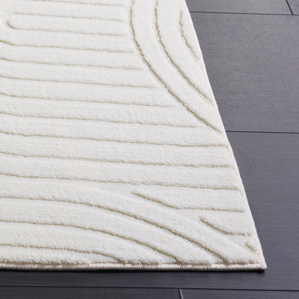 Safavieh Versailles Ivory Low-Profile Power-Loomed Area Rug, Machine Washable Polyester, Stain-Resistant Elegance 4'-0" x 6'-0" VRS663A-4