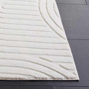 Safavieh Versailles Ivory Solid Rug, Low-Profile Durable Power-Loomed Polyester With Slip-Resistant Backing For Modern Spaces 3'-0" x 5'-0" VRS663A-3