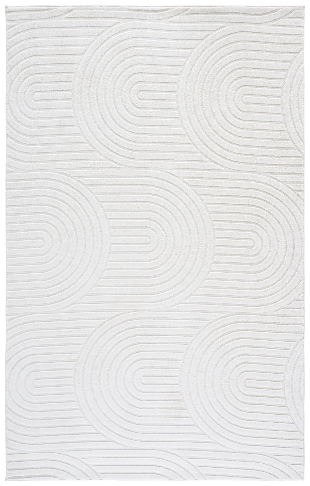 Safavieh Versailles Ivory Area Rug — Plush 5/8" Pile Polyester, Washable, Slip-Resistant Backing For Homes 8'-0" x 10'-0" VRS663A-8