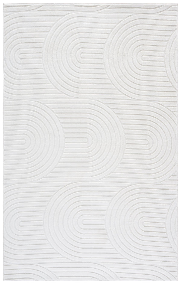 Safavieh Versailles Ivory Low-Profile Power-Loomed Area Rug, Machine Washable Polyester, Stain-Resistant Elegance 4'-0" x 6'-0" VRS663A-4
