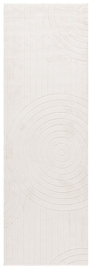 Safavieh Versaillies Geometric Ivory Polyester Runner Rug for Hallways Entryways and Kitchens 2'-6" x 8'-0" VRS664A-28