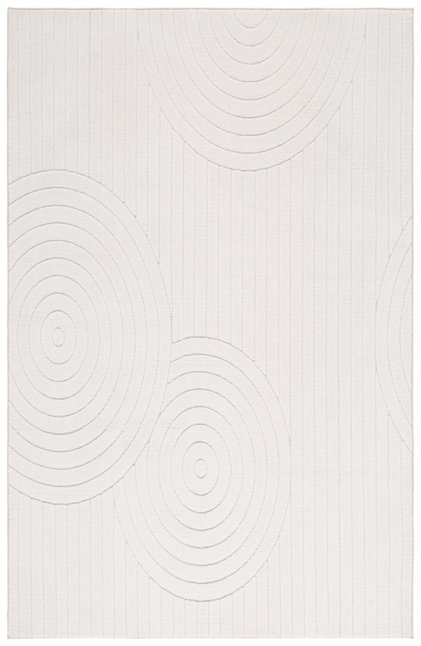 Safavieh Versaillies Geometric Ivory Polyester Runner Rug for Hallways Entryways and Kitchens 5'-0" x 8'-0" VRS664A-5