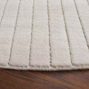 Safavieh Versaillies Geometric Ivory Polyester Runner Rug for Hallways Entryways and Kitchens 6'-0" x 6'-0" (Round) VRS664A-6R