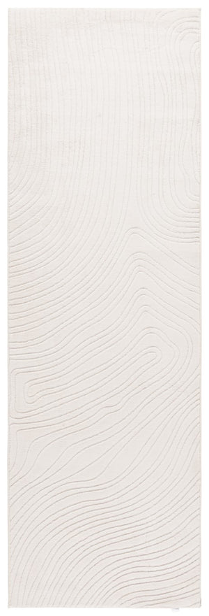 Safavieh Versaillies Ivory Geometric Runner Rug Power Loomed Polyester for Hallway or Entryway 2'-6" x 8'-0" VRS665A-28