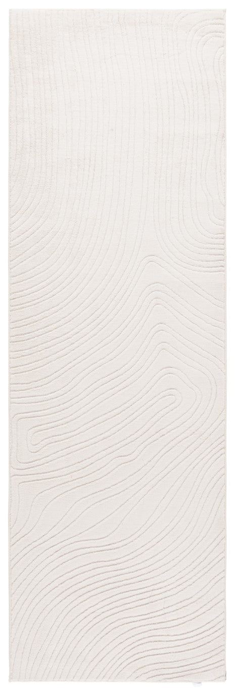 Safavieh Versaillies Ivory Geometric Runner Rug Power Loomed Polyester for Hallway or Entryway 2'-6" x 8'-0" VRS665A-28