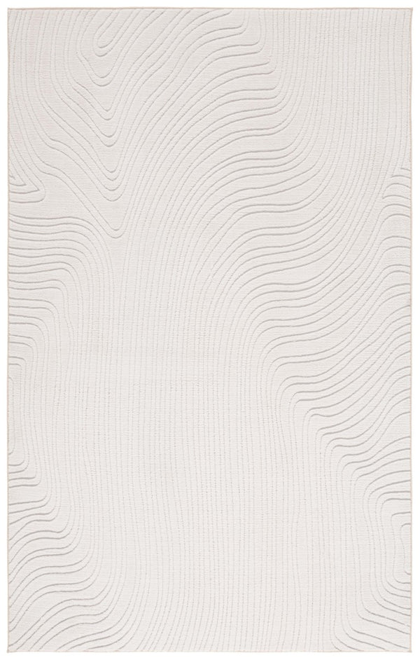 Safavieh Versaillies Ivory Geometric Runner Rug Power Loomed Polyester for Hallway or Entryway 5'-0" x 8'-0" VRS665A-5