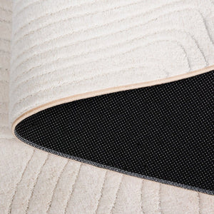 Safavieh Versaillies Ivory Geometric Runner Rug Power Loomed Polyester for Hallway or Entryway 5'-0" x 8'-0" VRS665A-5