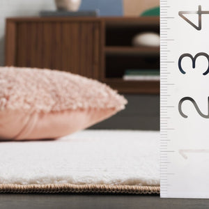 Safavieh Versaillies Ivory Geometric Runner Rug Power Loomed Polyester for Hallway or Entryway 6'-0" x 6'-0" - Square VRS665A-6SQ