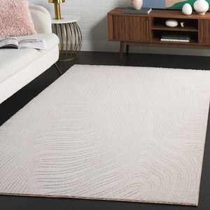 Safavieh Versaillies Ivory Geometric Runner Rug Power Loomed Polyester for Hallway or Entryway 6'-0" x 9'-0" VRS665A-6