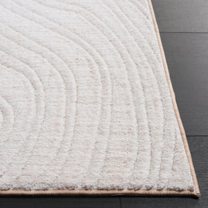 Safavieh Versaillies Ivory Geometric Runner Rug Power Loomed Polyester for Hallway or Entryway 8'-0" x 10'-0" VRS665A-8