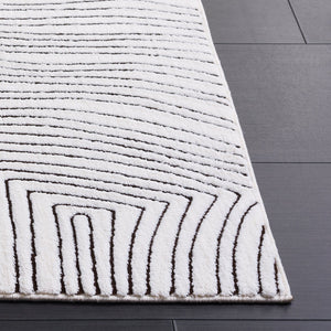 Safavieh Versailles Minimalist Ivory & Black Area Rug — Durable Power-Loomed Polyester, Low-Profile, Washable 3'-0" x 5'-0" VRS665Z-3