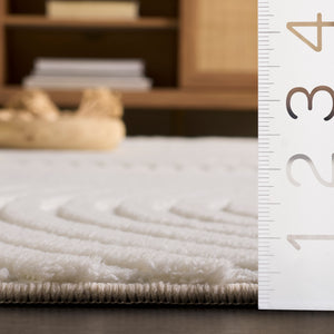 Safavieh Versaillies Ivory Solid Area Rug — Durable Polyester, Low-Profile 5/8" Pile, Slip-Resistant, Easy-Clean 8'-0" x 10'-0" VRS667A-8