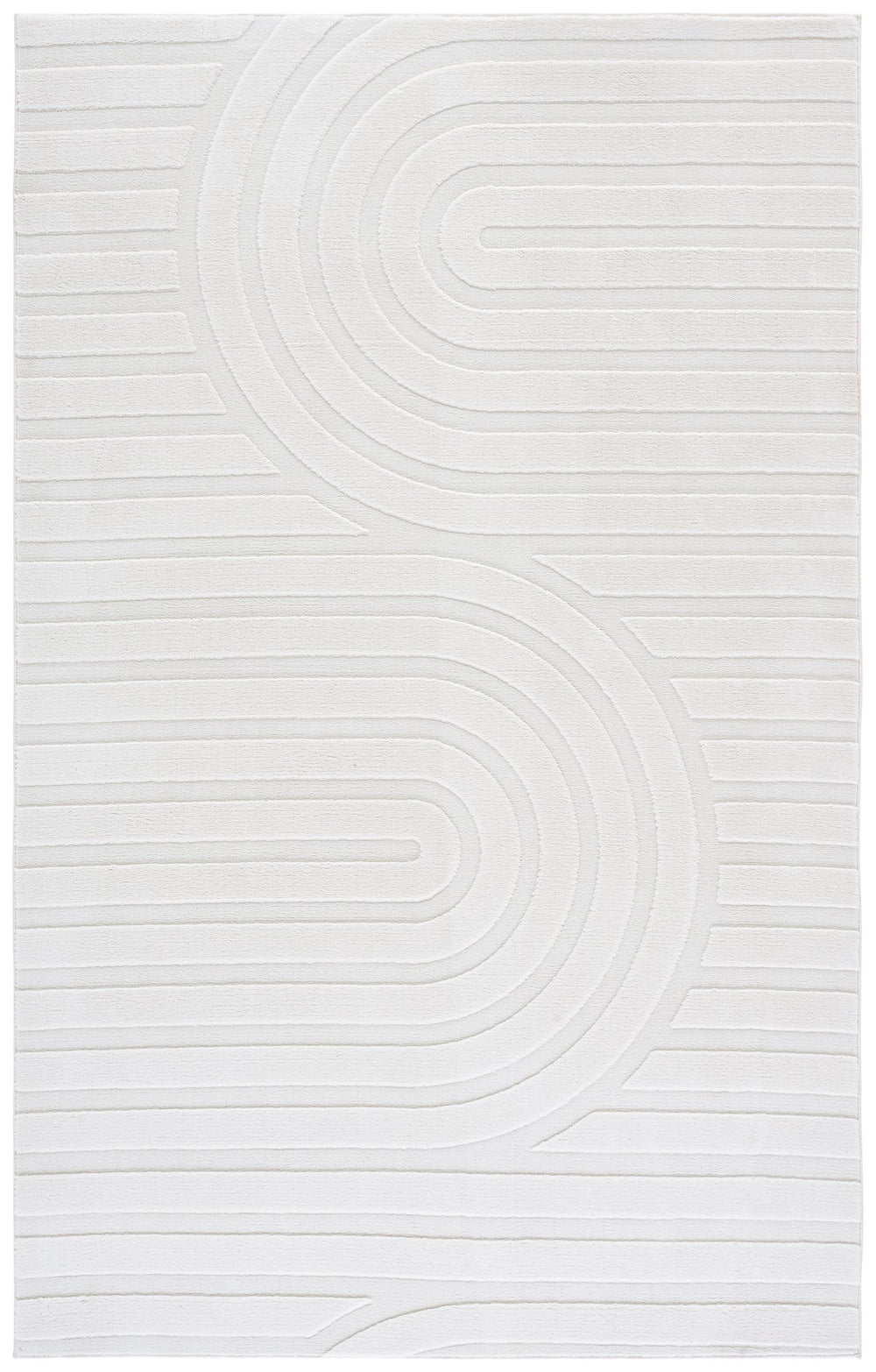 Safavieh Versailles Luxurious Ivory Area Rug — Plush 5/8" Polyester Pile, Washable, Slip-Resistant Anchor 8'-0" x 10'-0" VRS669A-8