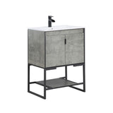 Manhattan Comfort Scarsdale Modern Vanity Sink Concrete Grey VS-2401-GY