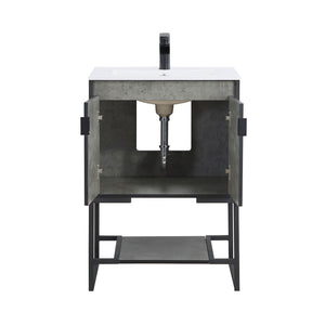 Manhattan Comfort Scarsdale Modern Vanity Sink Concrete Grey VS-2401-GY