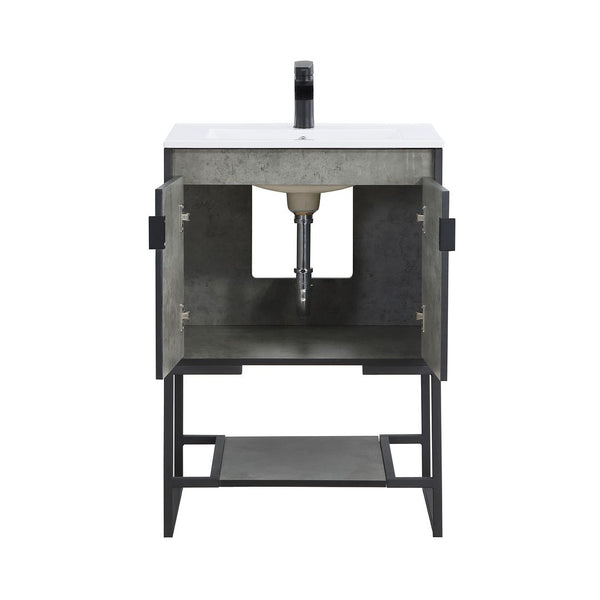 Manhattan Comfort Scarsdale Modern Vanity Sink Concrete Grey VS-2401-GY