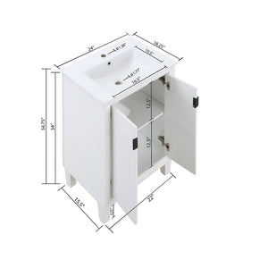 Manhattan Comfort Hyde Modern Vanity Sink White VS-2403-WH