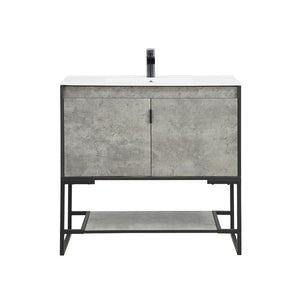 Manhattan Comfort Scarsdale Modern Vanity Sink Concrete Grey VS-3601-GY