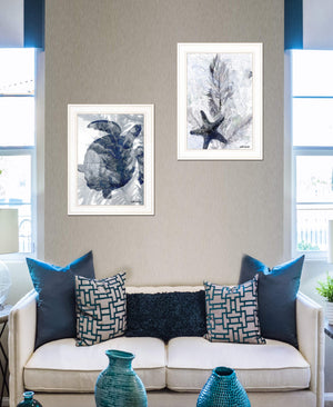 English Elm "ocean Collection" 2-piece Coastal Framed Wall Art Set Ready to Hang White Frame B06788435