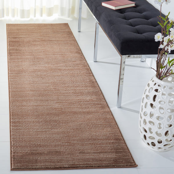Safavieh Vision Solid Brown Area Rug — Low-Profile 1/2" Pile, Durable Poly Blend, Turkish Power-Loomed Quality 7'-0" x 10'-0" VSN606E-7