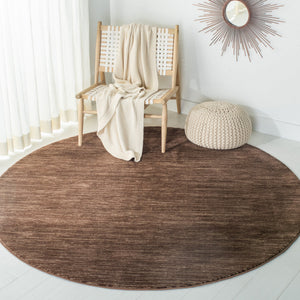 Safavieh Vision Solid Brown Area Rug — Low-Profile 1/2" Pile, Durable Poly Blend, Turkish Power-Loomed Quality 7'-0" x 10'-0" VSN606E-7