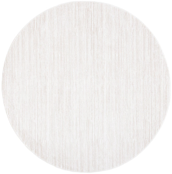 Safavieh Vision Ivory Round Area Rug — Minimalist Soft Low-Pile Power-Loomed Design, Durable Stain-Resistant Comfort 11'-0" x 11'-0" VSN606J-11R