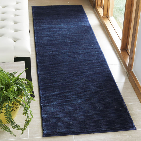 Safavieh Vision Navy Area Rug — Power‑Loomed Turkish Solid Deep Blue For Modern Minimalist Spaces, Durable Soft 6'-0" x 8'-0" VSN606N-68