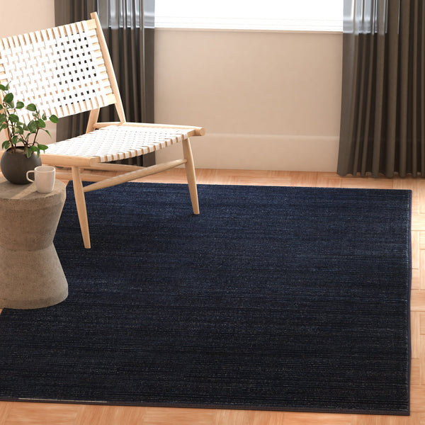 Safavieh Vision Navy Area Rug — Power‑Loomed Turkish Solid Deep Blue For Modern Minimalist Spaces, Durable Soft 6'-0" x 8'-0" VSN606N-68
