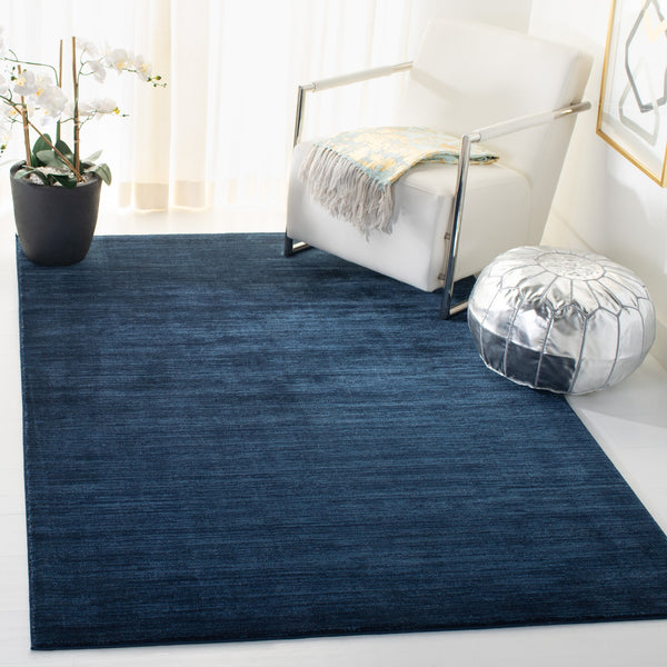 Safavieh Vision Navy Area Rug — Power‑Loomed Turkish Solid Deep Blue For Modern Minimalist Spaces, Durable Soft 6'-0" x 8'-0" VSN606N-68