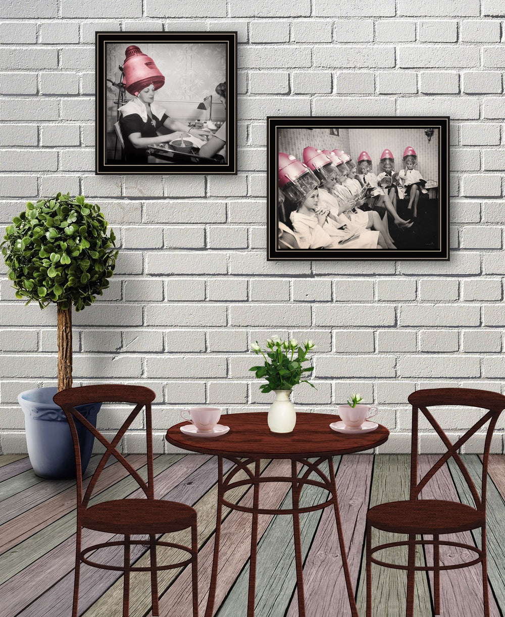 English Elm "the the Salon Collection Four Piece Black Framed Wall Art Set for Living Room Decor B06789463