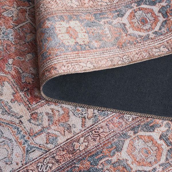 Safavieh Vintage Serapi 600q Red / Orange / Grey Red Orange ,Grey Polyester Chenille Vsp600q-5
