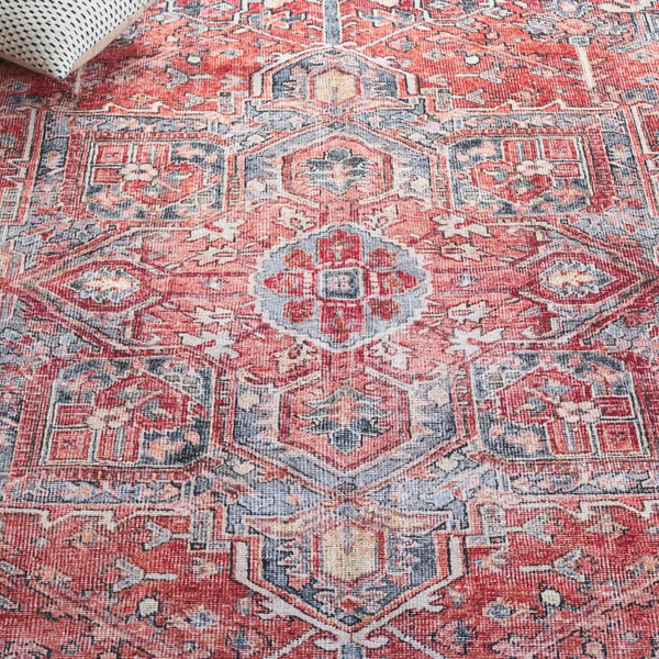 Safavieh Vintage Serapi 600q Red / Orange / Grey Red Orange ,Grey Polyester Chenille Vsp600q-8