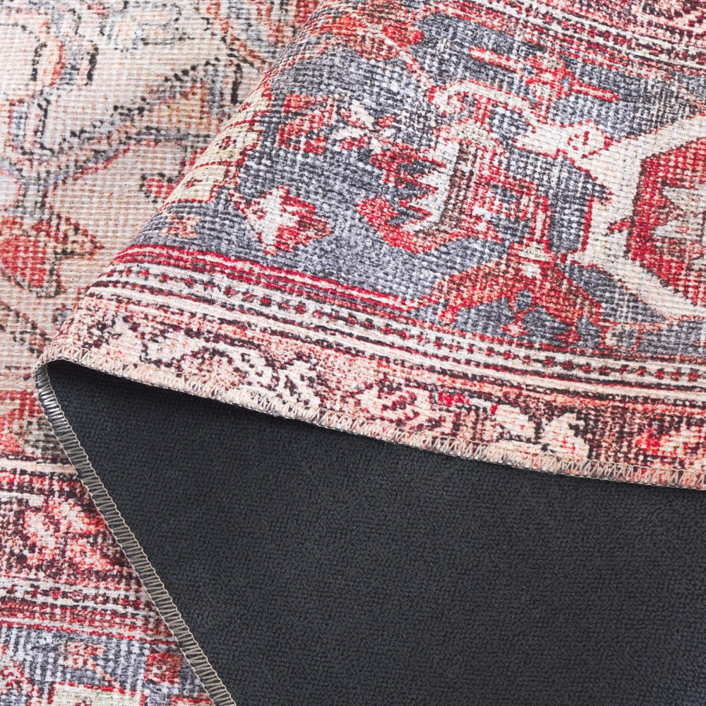 Safavieh Vintage Serapi 600q Red / Orange / Grey Red Orange ,Grey Polyester Chenille Vsp600q-8