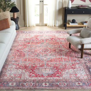 Safavieh Vintage Serapi 600q Red / Orange / Grey Red Orange ,Grey Polyester Chenille Vsp600q-8