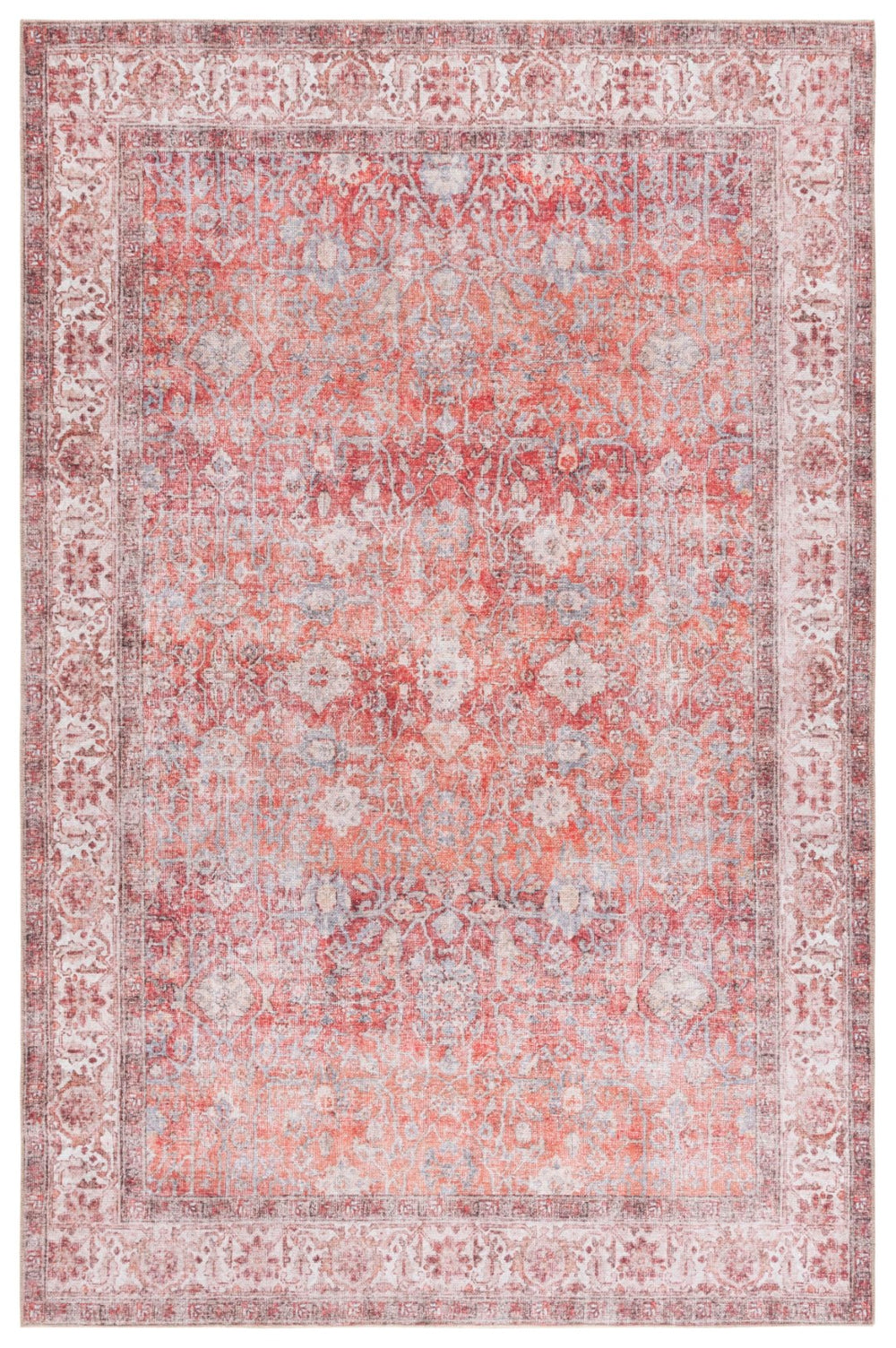 Safavieh Vintage Serapi 606q Red / Navy Red ,Navy Polyester Chenille Vsp606q-6