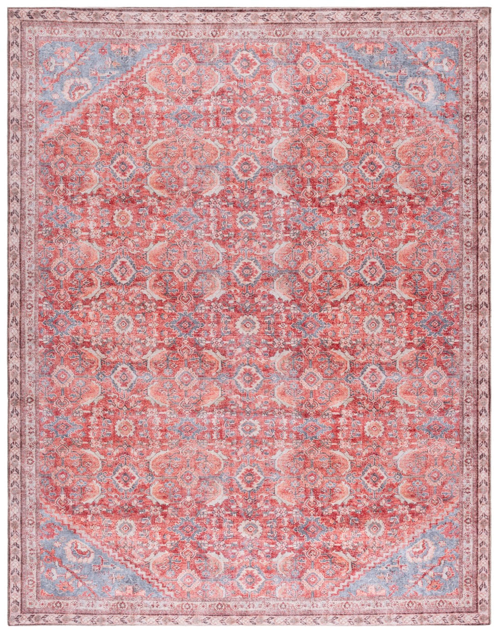 Safavieh Vintage Serapi 608q Red / Blue Red ,Blue Polyester Chenille Vsp608q-9