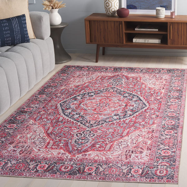 Safavieh Vintage Serapi 610u Pink / Blue Pink ,Blue Polyester Chenille Vsp610u-5