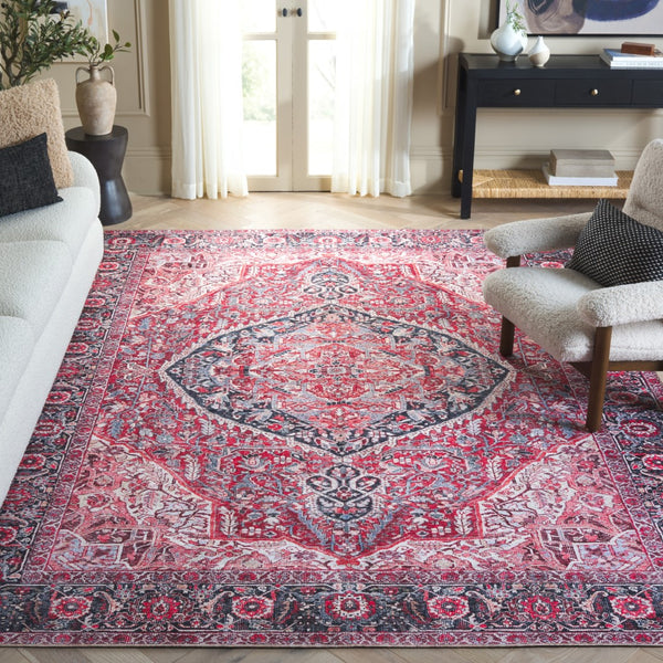 Safavieh Vintage Serapi 610u Pink / Blue Pink ,Blue Polyester Chenille Vsp610u-6