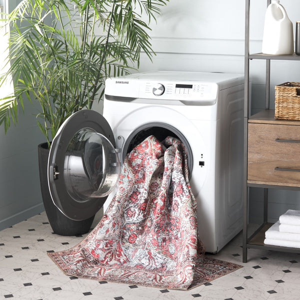 Safavieh Vintage Serapi 612q Red / Light Green Red ,Light Green Polyester Chenille Vsp612q-5