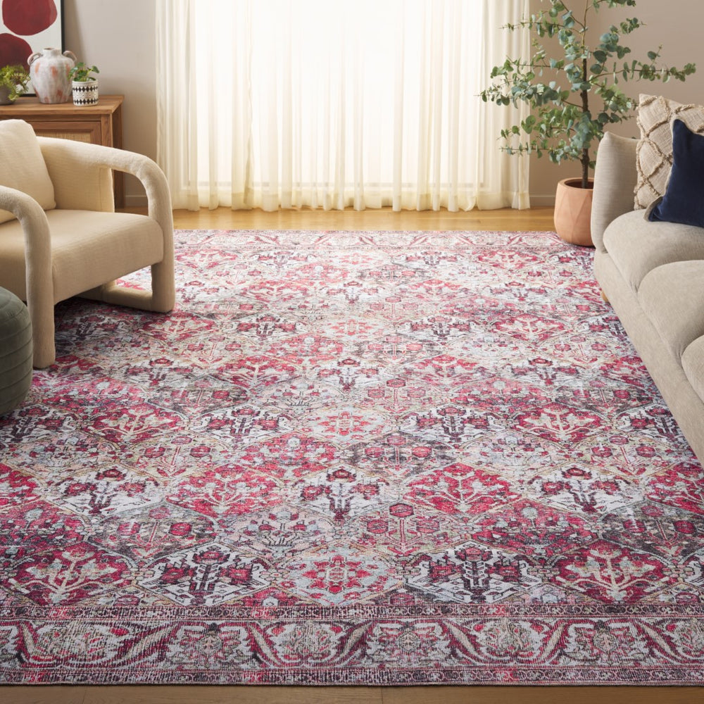 Safavieh Vintage Serapi 612q Red / Light Green Red ,Light Green Polyester Chenille Vsp612q-6