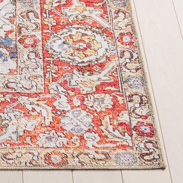 Safavieh Vintage Serapi 614q Red / Orange / Blue Red Orange ,Blue Polyester Chenille Vsp614q-5